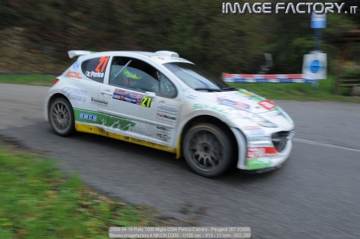 2008-04-19 Rally 1000 Miglia 0294 Perico-Carrara - Peugeot 207 S2000